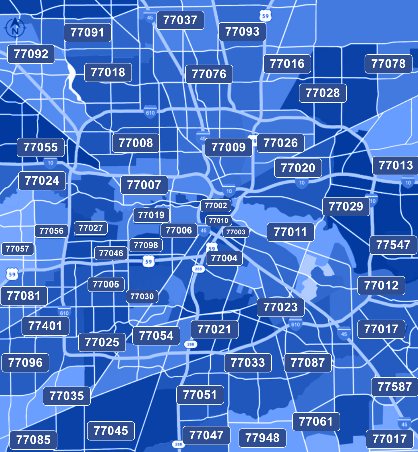 Houston TX, ZIP Code Map | Sheryl Davis - Your Real Estate Guide